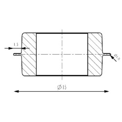 Outil de rainurage Ø15 R0.35 W0.7 H1-1PT