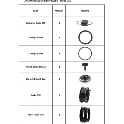 KIT ROLLER GUIDE+BRAKE D50