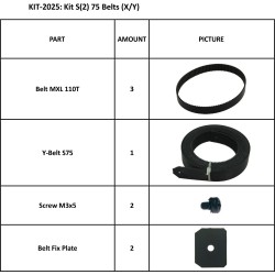 KIT S2 75 BELTS (X/Y)