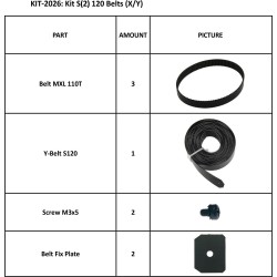KIT S2 120 BELTS (X/Y)