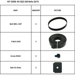 KIT S2 160 BELTS (X/Y)
