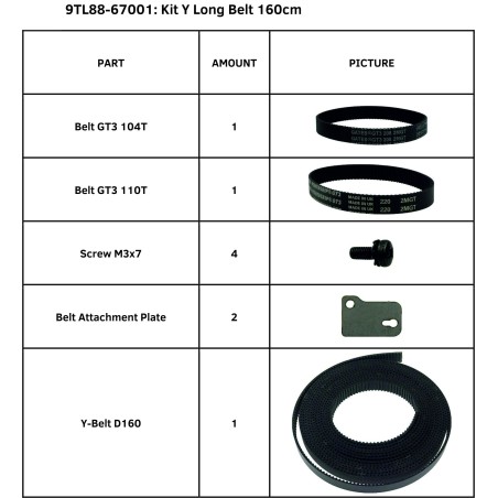 Kit Courroi Y pour S1D60