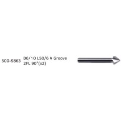 BIT D6/10 L50/6 V GROOVE 2FL 90° (2X)