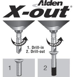 X-out juego de 3 extractores de tornillos