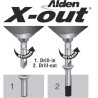 X-out juego de 3 extractores de tornillos